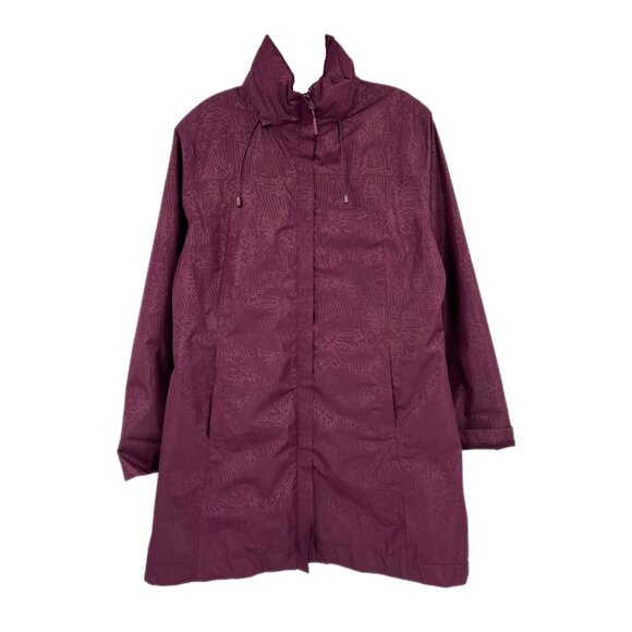 TravelSmith Purple Floral Mid-Length Jacket | Perfect for Any Occasion - Picture 1 of 9